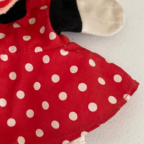 Vintage Disney Minnie Mouse Toy Hand Puppet Plush 10" Mattel 1993 Disneyland - Picture 4 of 13